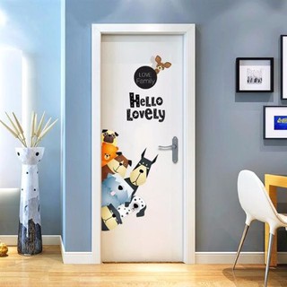 Giấy dán tường họa tiết hoạt hình trang trí phòng ngủ cho bé