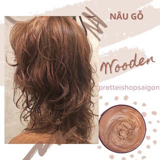 [kèm Trợ Nhuộm+Dưỡng] Kem Nhuộm Tóc Màu NÂU GỖ - Không Tẩy