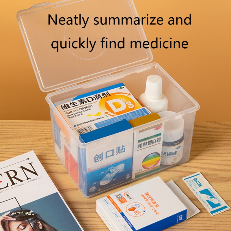 Hộp Đựng Đồ Dùng Bằng Nhựa Trong Suốt Tiện Dụng Cho Gia Đình / Văn Phòng