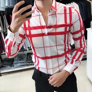 Sơ mi kẻ sọc nam form body