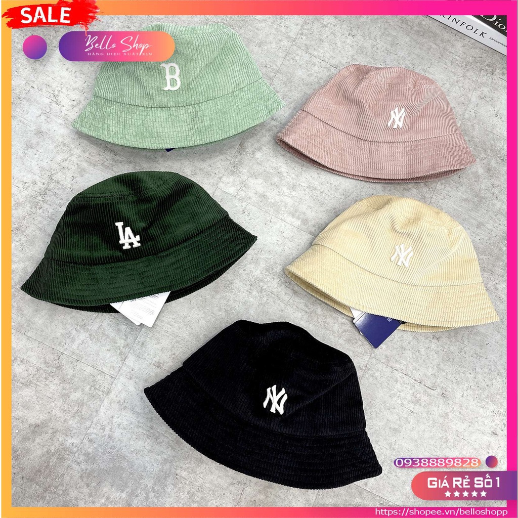 Nón Vành MLB Rookie Bucket Hat Chất Liệu Vải Nhung Sợi Cao Cấp N112 | Unisex - Full Tag Code