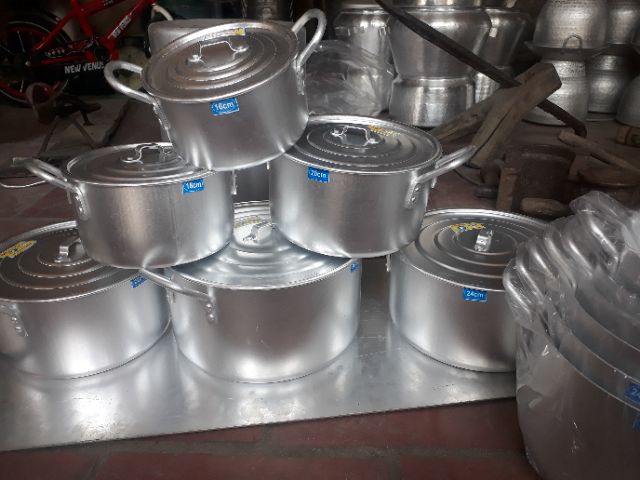 Combo Nồi nhôm cao cấp 1 bộ 6size