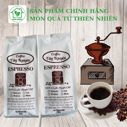 Cà phê Arabica rang mộc nguyên chất Đăk Lăk Đặc sản Tây Nguyên - Gói 500gr