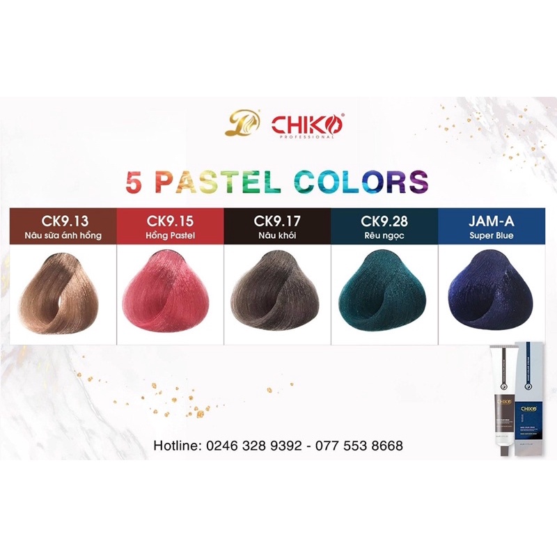 THUỐC NHUỘM TÓC CHIKO MÀU THỜI TRANG KHÔNG TẨY