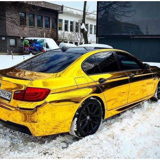 Decal vàng bóng gương ,vàng siêu bong, chrome vàng cảo cấp teckwrap CHM02-S Yellow Gold