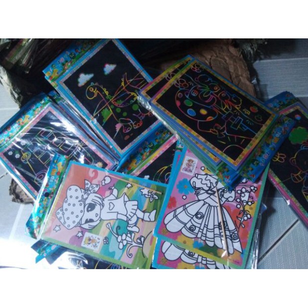 Tranh cạo ma thuật kích thước 19x26cm