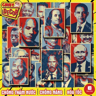 Sticker Obey Vintage Retro Người Nổi Tiếng 🌈 Decal Dán Bảo Hiểm, Sticker Dán Laptop, Guitar, Điện Thoại, Chống Nước