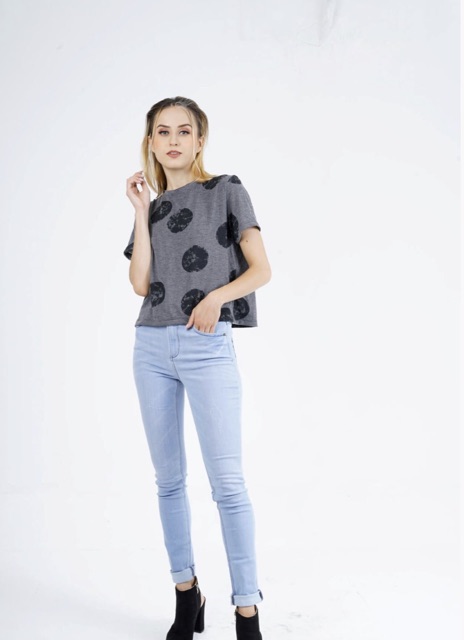 Quần jeans lưng cao Esprt xuất xịn