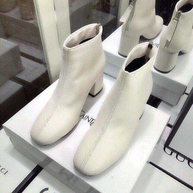 Bốt da mịn, da mờ, gót vuông | BigBuy360 - bigbuy360.vn