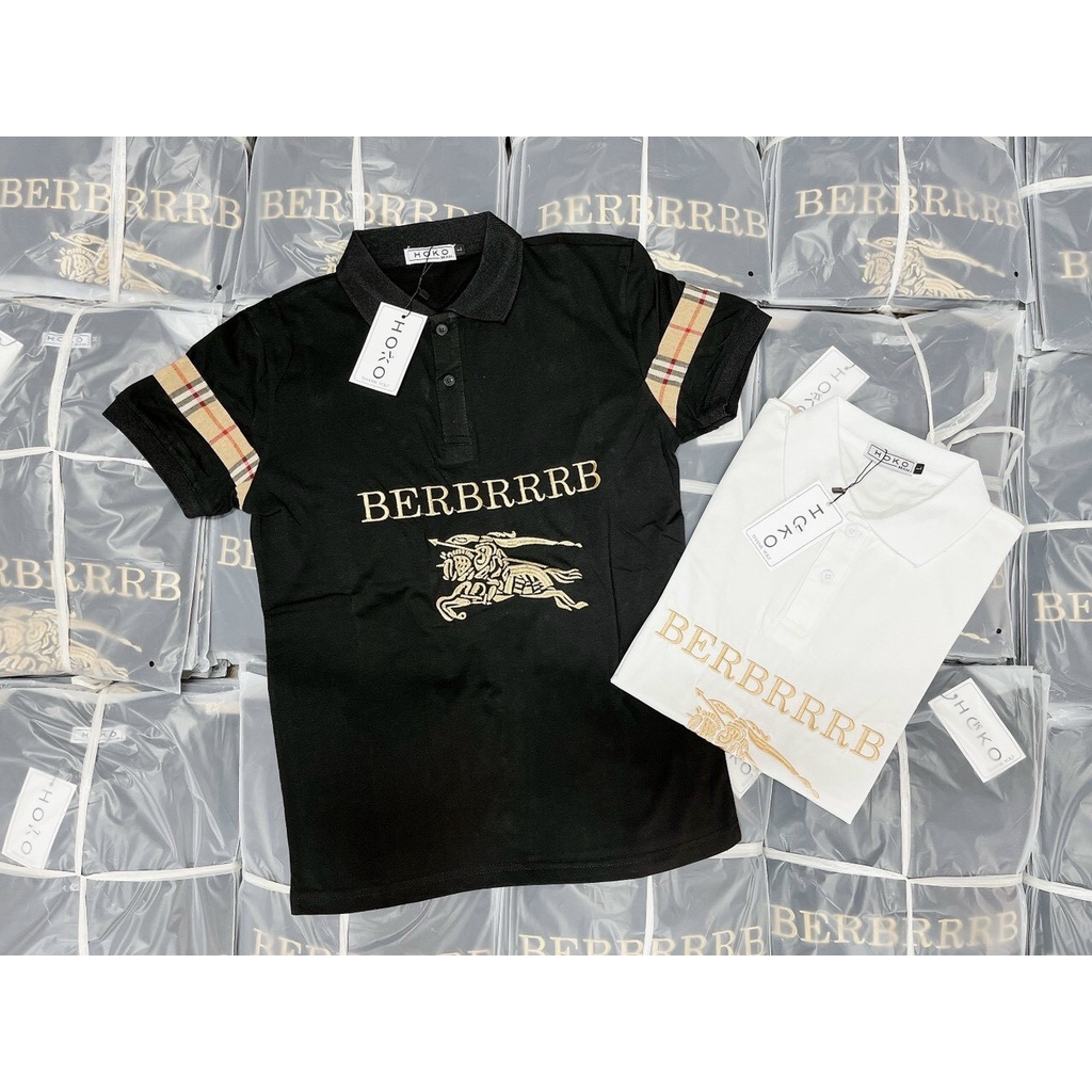 Áo thun nam cổ trụ cotton co dãn phối BBR Thánh Gióng chuẩn form hàng shop