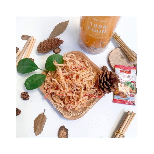 Mực hấp dừa xé sợi 250g 1996 Food đồ ăn vặt Hà Nội vừa ngon vừa rẻ | BigBuy360 - bigbuy360.vn