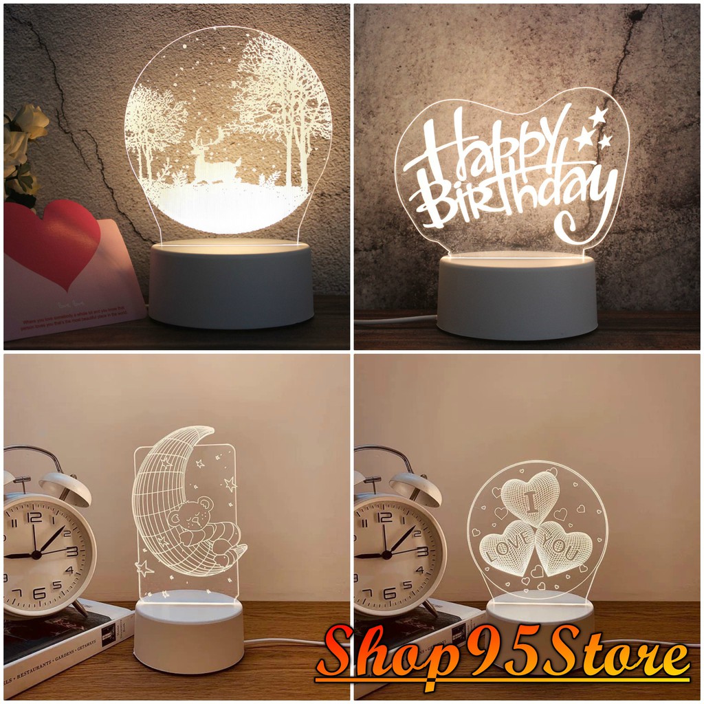 Đèn Ngủ 3d, Đèn Trang Trí, Quà Tặng Sinh Nhật Ý Nghĩa