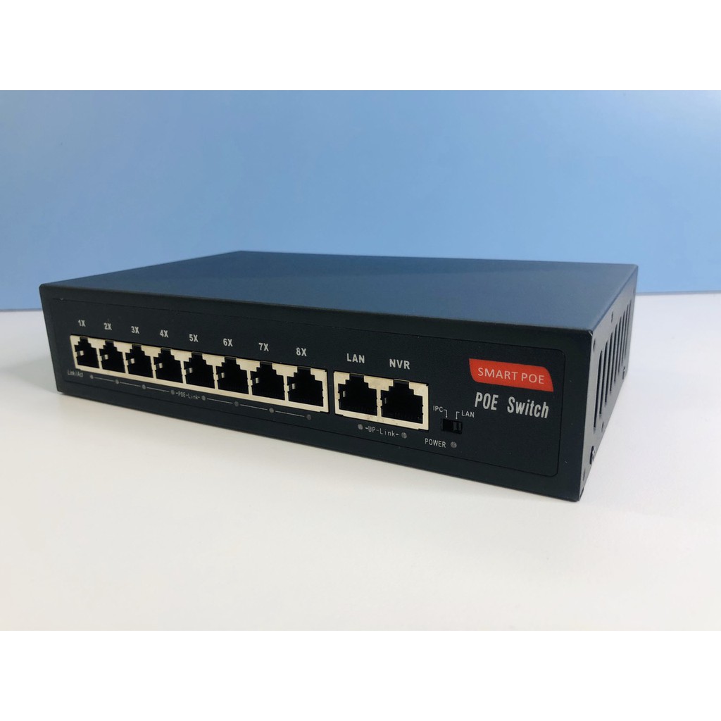 Switch chia mạng Smart POE 8 Port + 2 Uplink 10/100Mbps - Hàng chính hãng