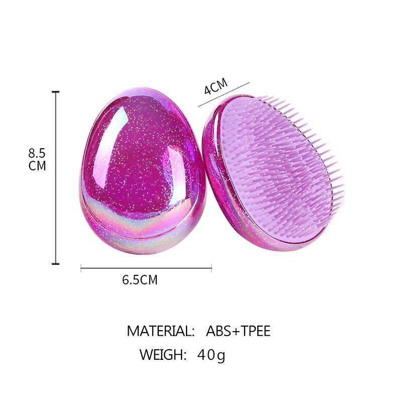 Lược Chải Tóc Hình Quả Trứng Mini Chống Tĩnh Điện Mềm Mại Dùng Trong Salon Tóc