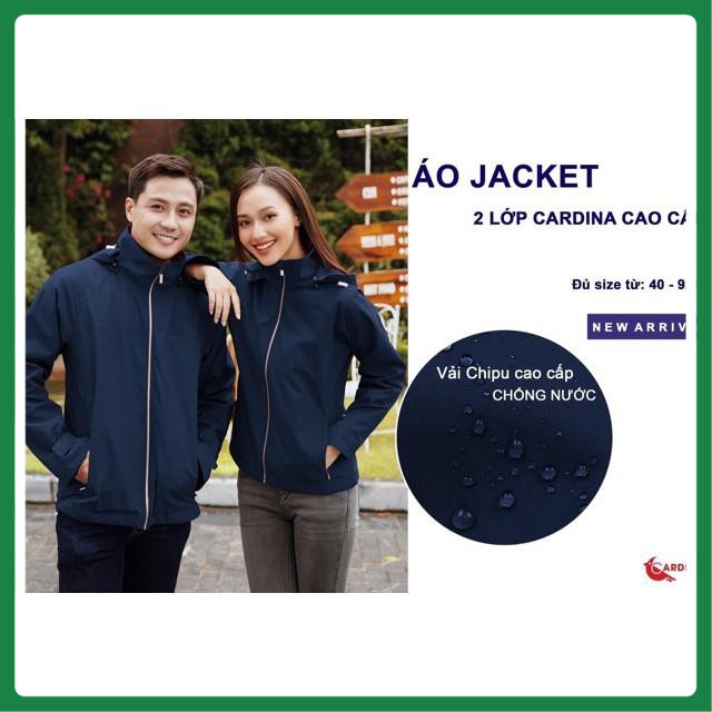 Áo Khoác Đôi Nam Nữ, Áo Khoác Jacket Nam Nữ CARDINA Chất Vải Chipu Cao Cấp Chống Thấm Nước, Chống Nhăn