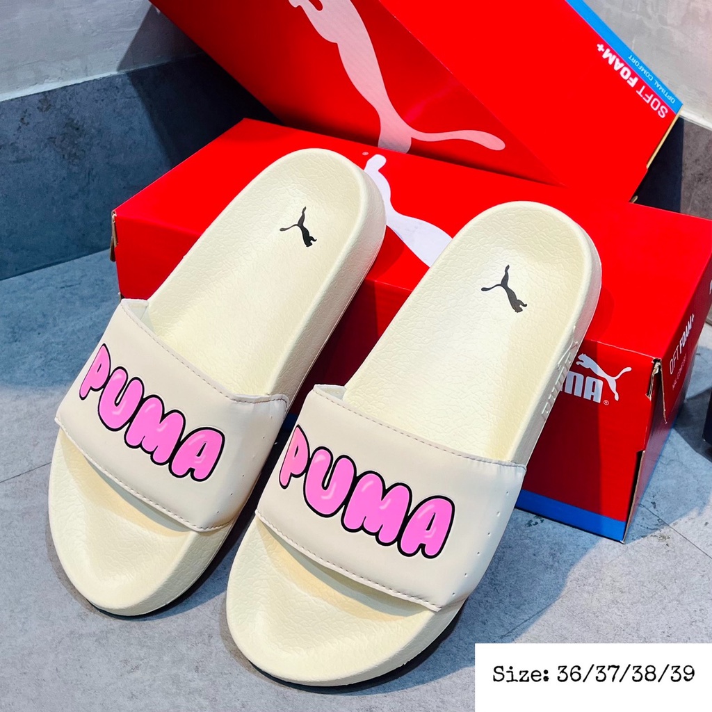 Dép p.uma beige/đen/trắng