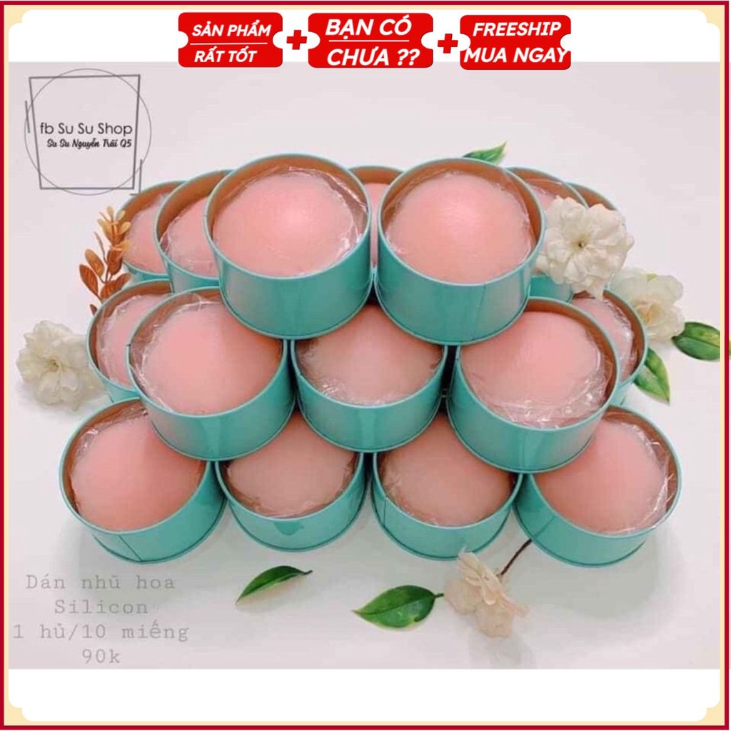 Hộp 5 cặp dán nhũ hoa silicon