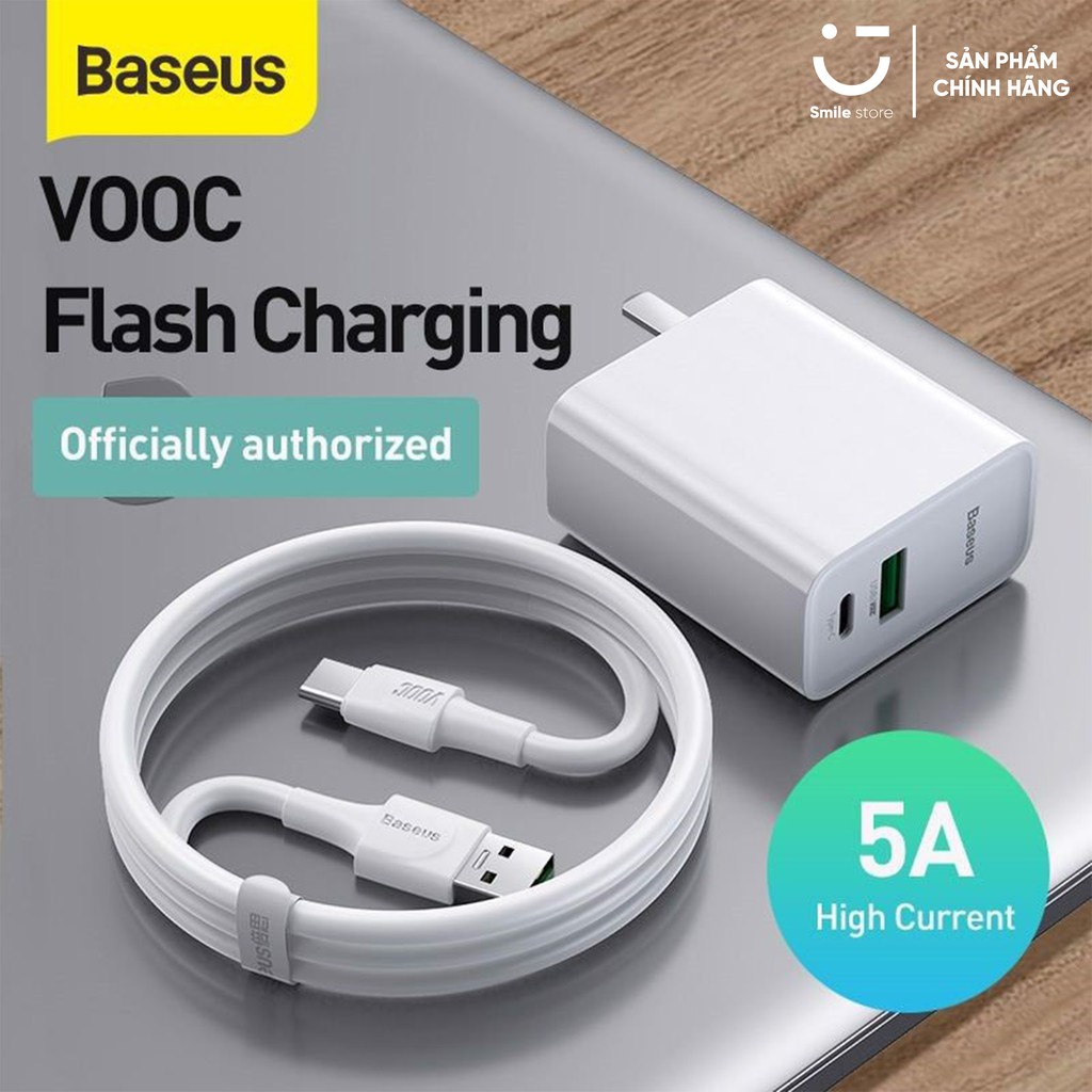 Bộ Sạc Nhanh 30W Baseus Hỗ Trợ Sạc Nhanh 30W, VOOC 4.0, Speed PPS, Quick Charger C+A