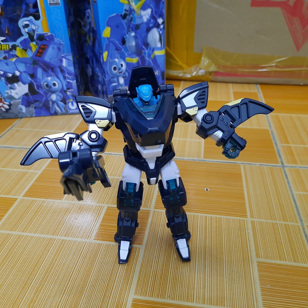 Robot siêu khủng long cá mập Megalodon và Siêu nhân Volt đồ chơi trẻ em miniforce biệt đội siêu nhân nhí