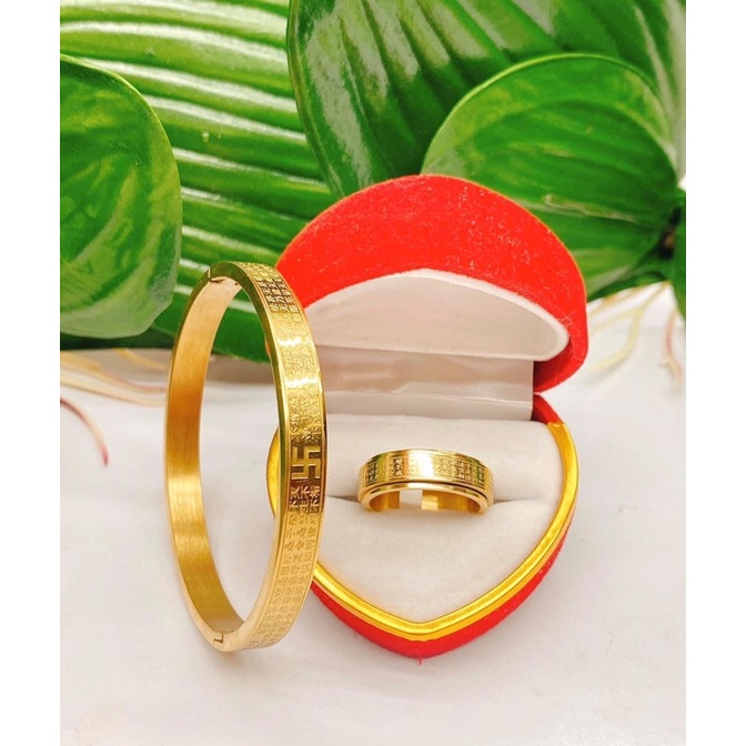 030.68 Nhẫn bát nhã tâm kinh mang không đen, không phai màu. May mắn, tài lộc, bình an