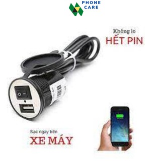 Sạc Xe Máy, Sạc Điện Thoại Trên Xe Máy,Chuẩn giao tiếp: Micro USB