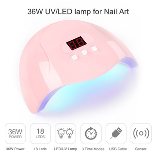 Đèn led hong khô móng tay 36w với 18 đèn led tiện dụng