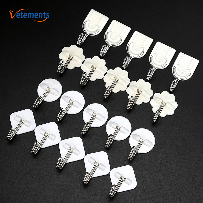 Set 10 móc dán tường treo vật dụng tiện lợi 180 độ