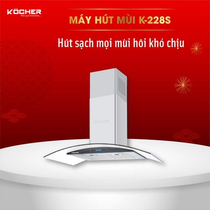 Hút mùi Kocher K-288S [Hút khỏe - Siêu êm] nhập Malaysia