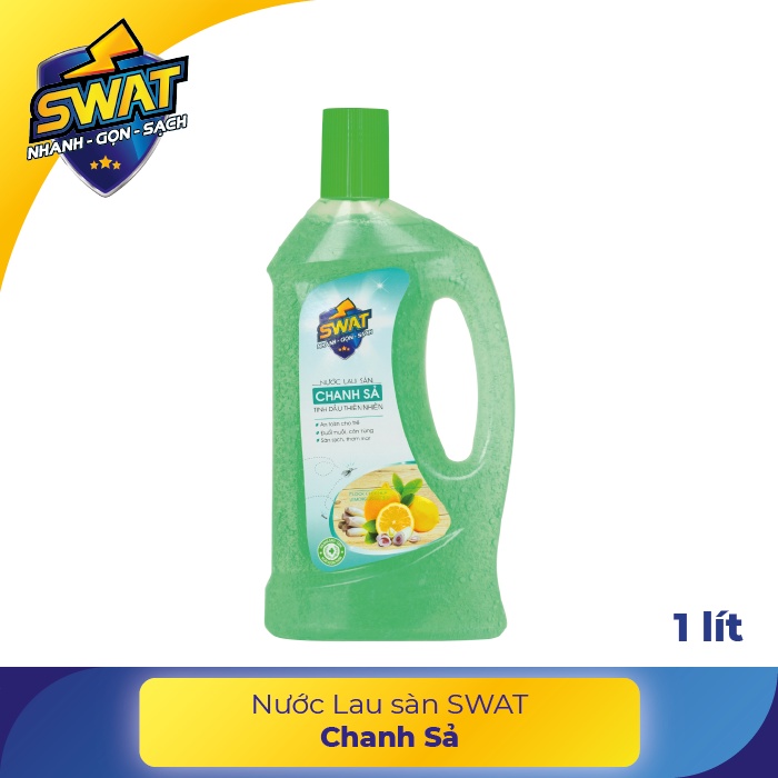Nước Lau Sàn SWAT giữ sàn nhà kháng khuẩn sạch bóng với nhiều mùi hương dễ chịu