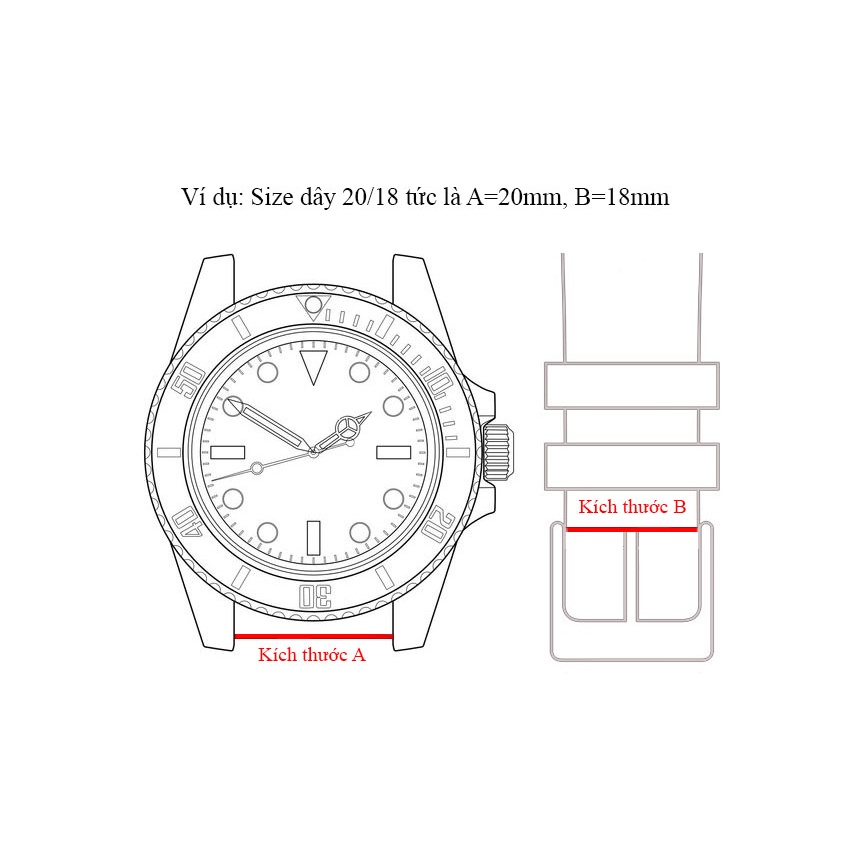 Dây da đồng hồ thay thế Tissot nam case 40 vai ôm size khóa 20mm