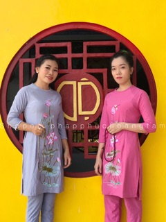 ĐỒ LAM ĐI CHÙA # Cách tân thêu sen