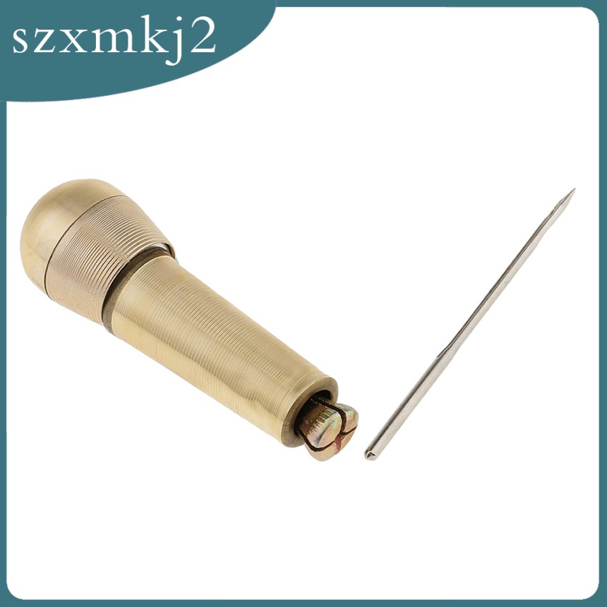 [szxmkj2] Dụng Cụ May Vá Giày 3 Kim Tay Cầm Bằng Đồng Dễ Thương