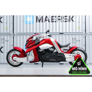 Mô hình xe moto V Rex Travertson 1:12 Đỏ