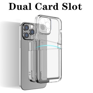 Trong Suốt Ốp Điện Thoại silicone Mềm Trong Suốt Có Ngăn Đựng Thẻ Cho iphone 15 pro max 13 12 11 pro max xr xs max se 7 / 8 plus 13 pro 14 pro max
