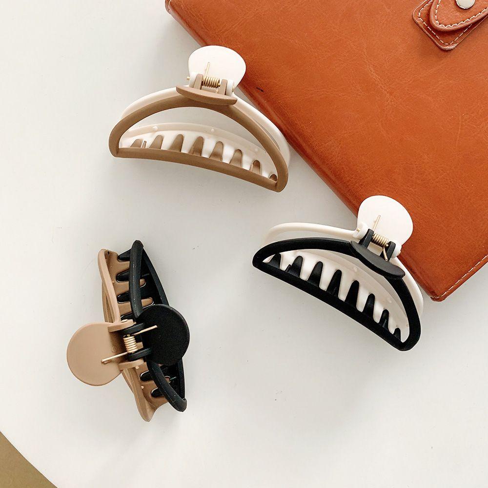 NICKOLAS Kẹp Tóc Hình Chữ M / Cá Mập / Bông Hoa Hai Màu Dễ Thương Cho Nữ