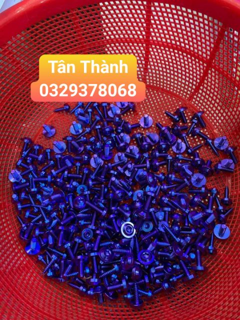 Ốc Gr5 6li15 ốc titan dù to bắt thông dụng nhiều vị trí mỏ cài , dè , ốp bô , dè trước , nón bảo hiểm , cánh bửng