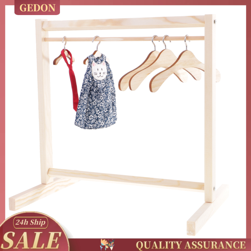 Wooden Outfit Rack Clothing Organizer for 1/6 BJD Dollfie Dolls Furniture