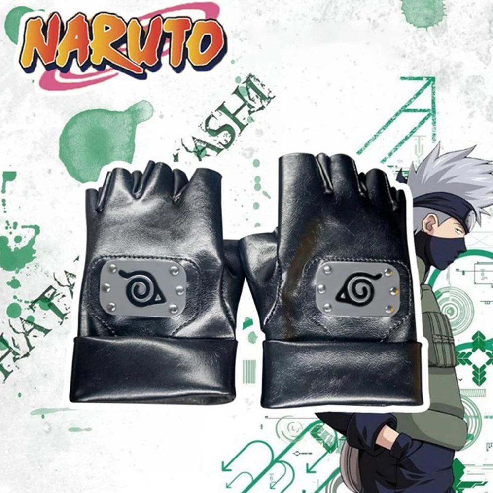 Găng Tay Da PU Màu Đen Hóa Trang Nhân Vật Hatake Kakashi Anime Naruto