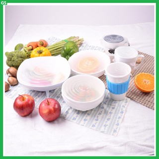 Bộ 6 Miếng Silicone Bọc Thực Phẩm Goodstore, Nắp Đậy Màng Silicon Bảo Quản Thức Ăn