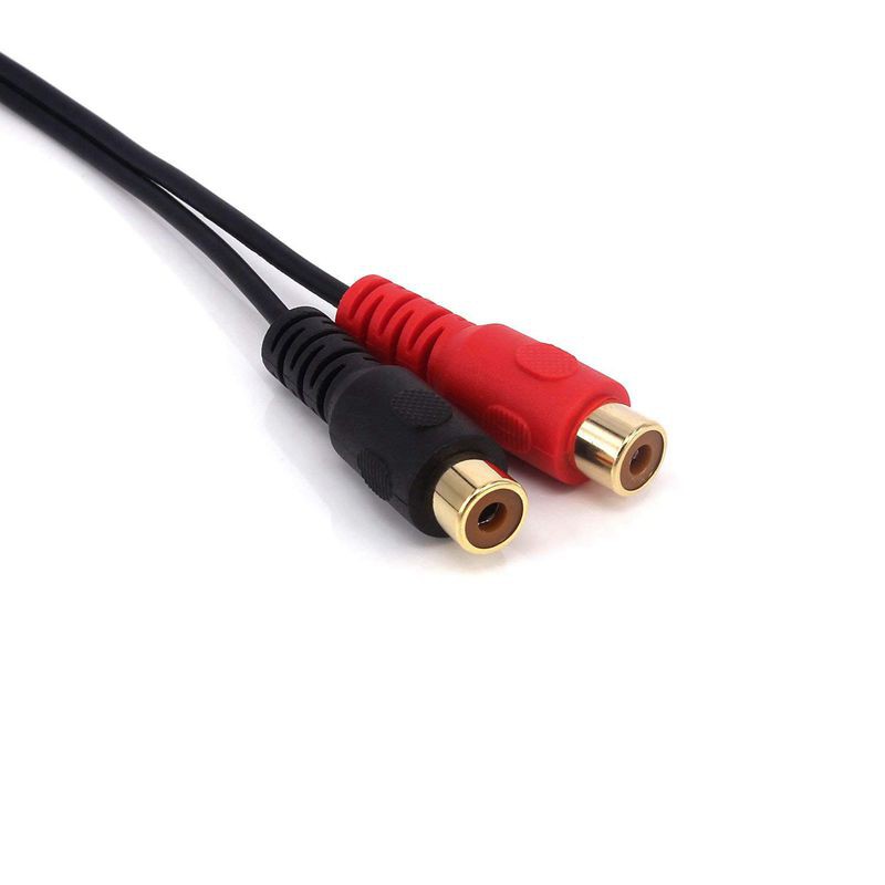 Dây cáp chia cổng 3.5mm 1/8inc TRS sang 2 cổng RCA kích thước 20cm hàng chất lượng cao