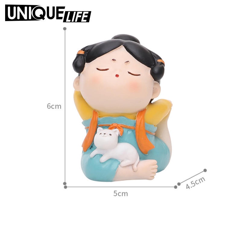 Tượng trang trí nội thất hình cô gái tập yoga dễ thương