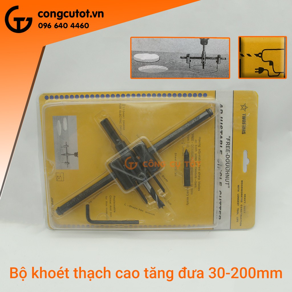 Mũi khoét cộng khoét gỗ và thạch cao chỉnh cữ 30-200mm TWOSTARS