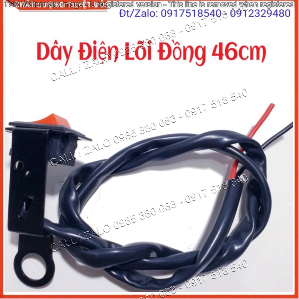 Công Tắc Đèn On Off Kèm Pat Gắn Chân Gương Cho Xe Máy, Xe Điện Dây Dài 46cm (Ảnh thật)