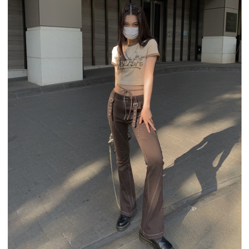 Quần Jean Nữ Lưng Cao Ống Đứng Hợp Thời Trang