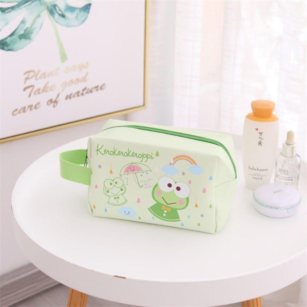 USNOW Túi Đựng Mỹ Phẩm Đa Năng Cỡ Lớn Thiết Kế Hình Cậu Bé Bút Chì Phong Cách Nhật Bản Ốp