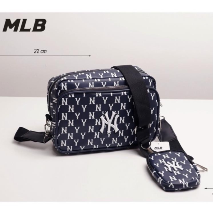 Túi đeo chéo MLb monogram 2022 đầy đủ tem tag logo thêu siêu đẹp, thiết kế ngăn trong và ngoài tiện lợi
