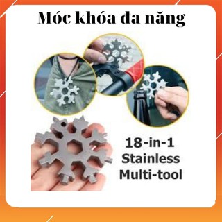 Móc treo chìa khoá ; móc khóa đa năng vặn ốc vít hình bông tuyết ; dụng cụ vặn ốc vít