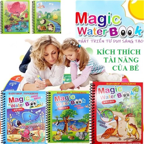 Sách tô màu ma thuật nhiều chủ để đáng yêu tặng kèm bút