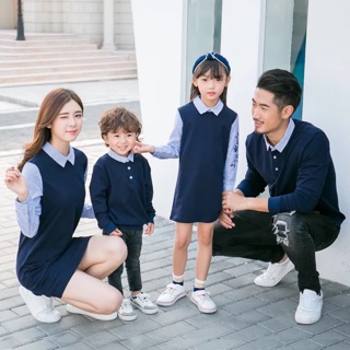 Set POLO gia đình nỉ phối sơ mi