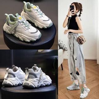 Giày thể thao nữ ULzzang phản quang đế cao lượn sóng mẫu mới 2022 Trendybae GN03 Jen.S